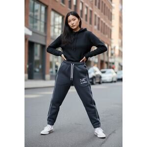 Arc’teryx x Jil Sander Reflective Skeleton Logo Jogger Sweatpants Gray Sz Medium